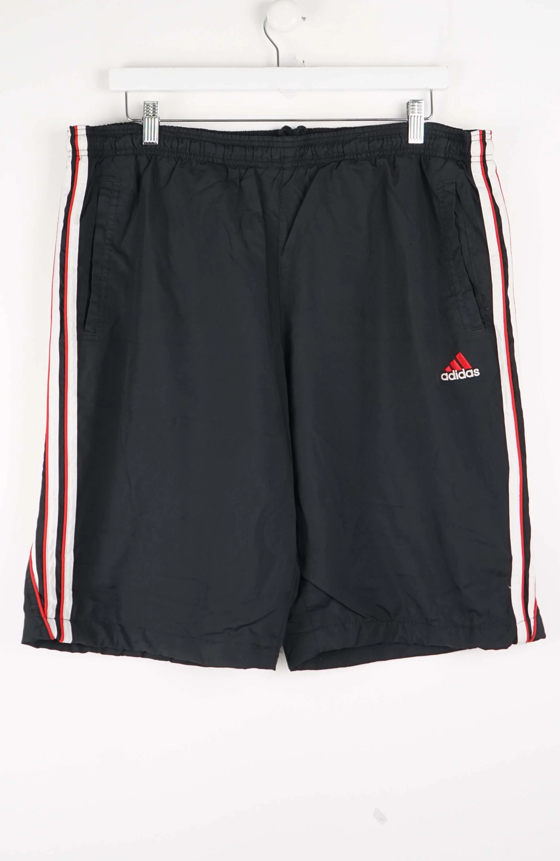 VINTAGE ADIDAS TRACK PANT SHORTS (XL)