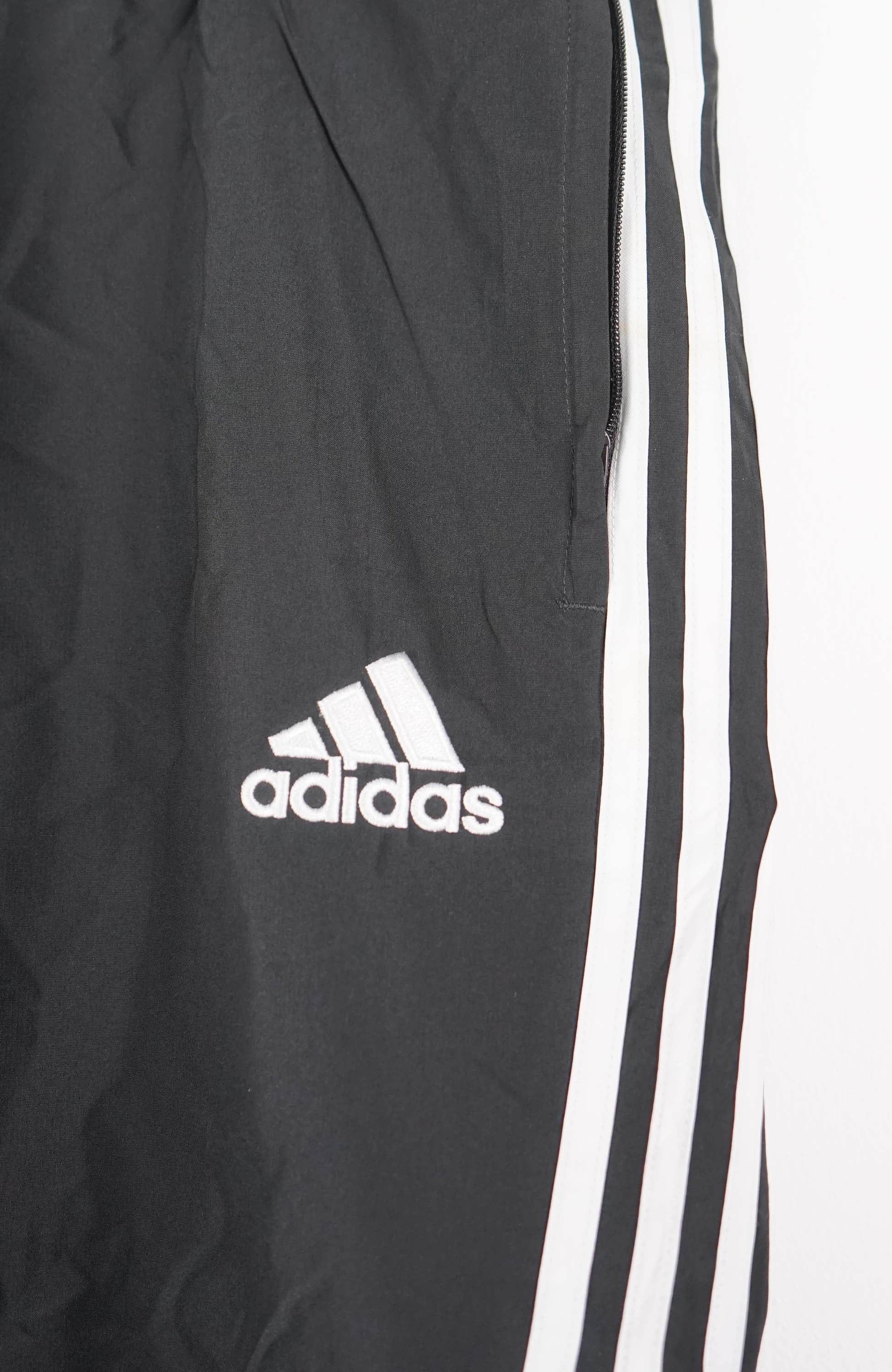 VINTAGE ADIDAS TRACK PANT SHORTS (XXL) - Image 2