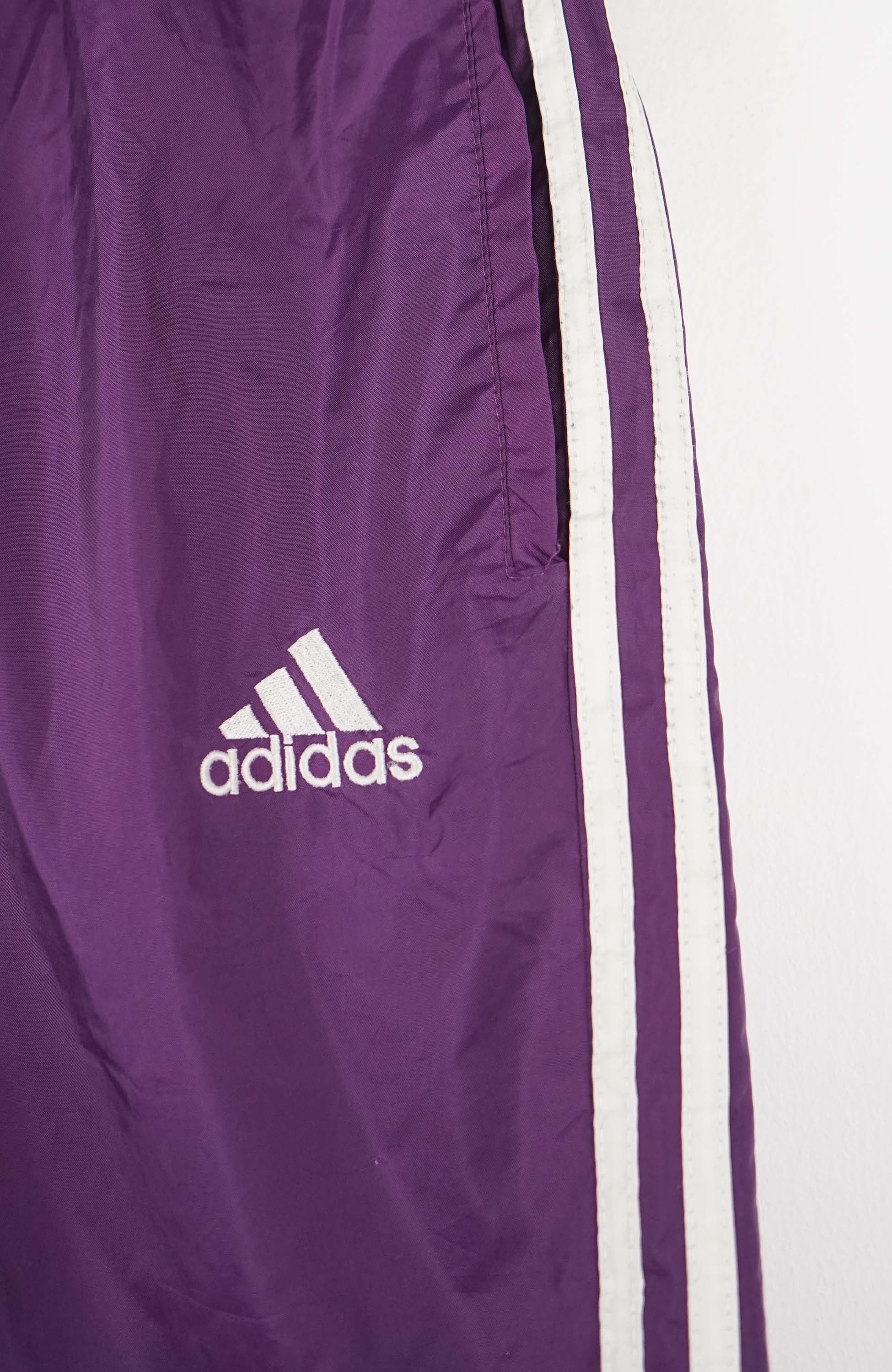 VINTAGE ADIDAS TRACK PANT SHORTS (S) - Image 2