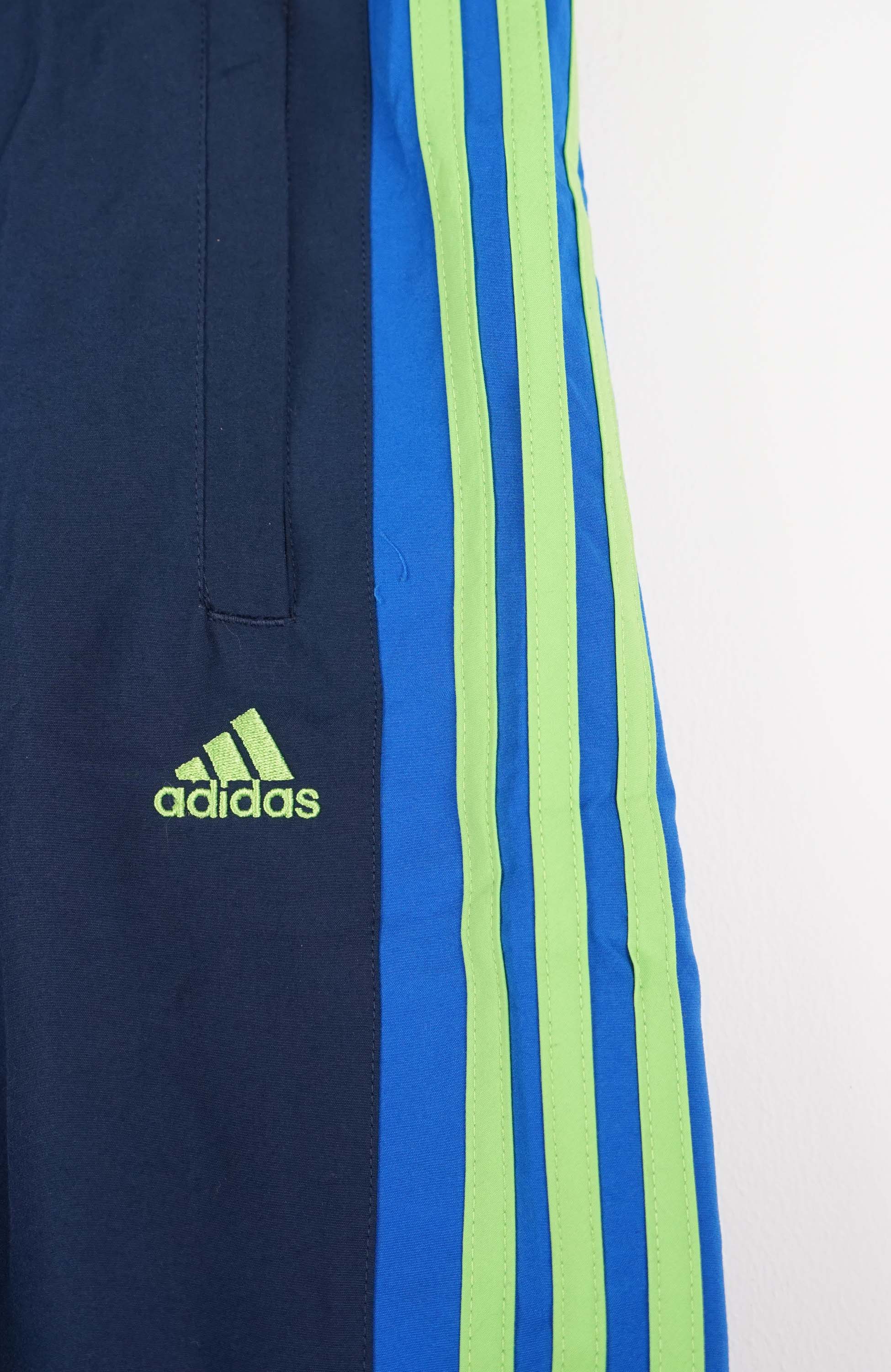 VINTAGE ADIDAS TRACK PANT SHORTS (XL) - Image 2