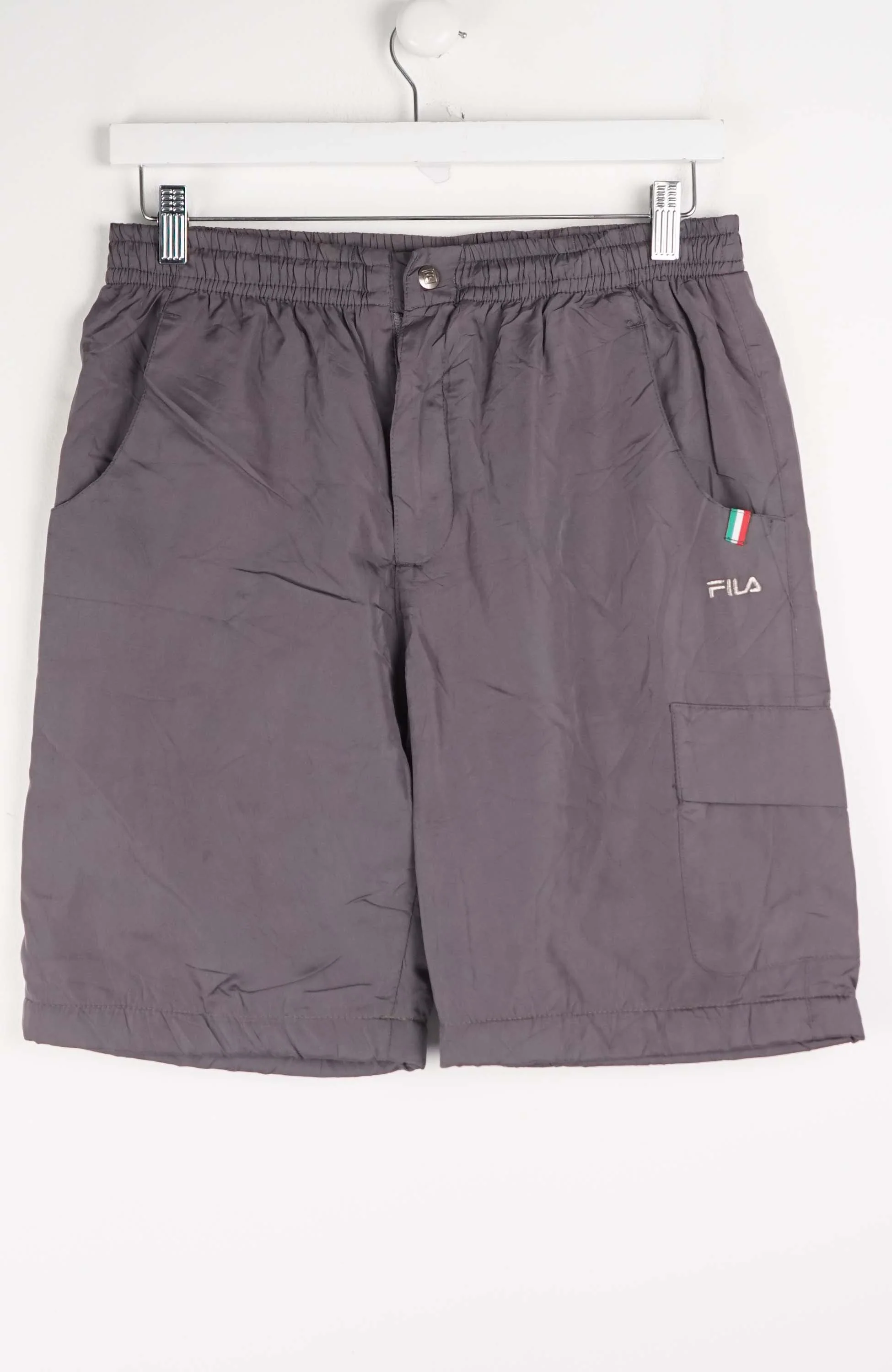 VINTAGE FILA TRACK PANT SHORTS (S)