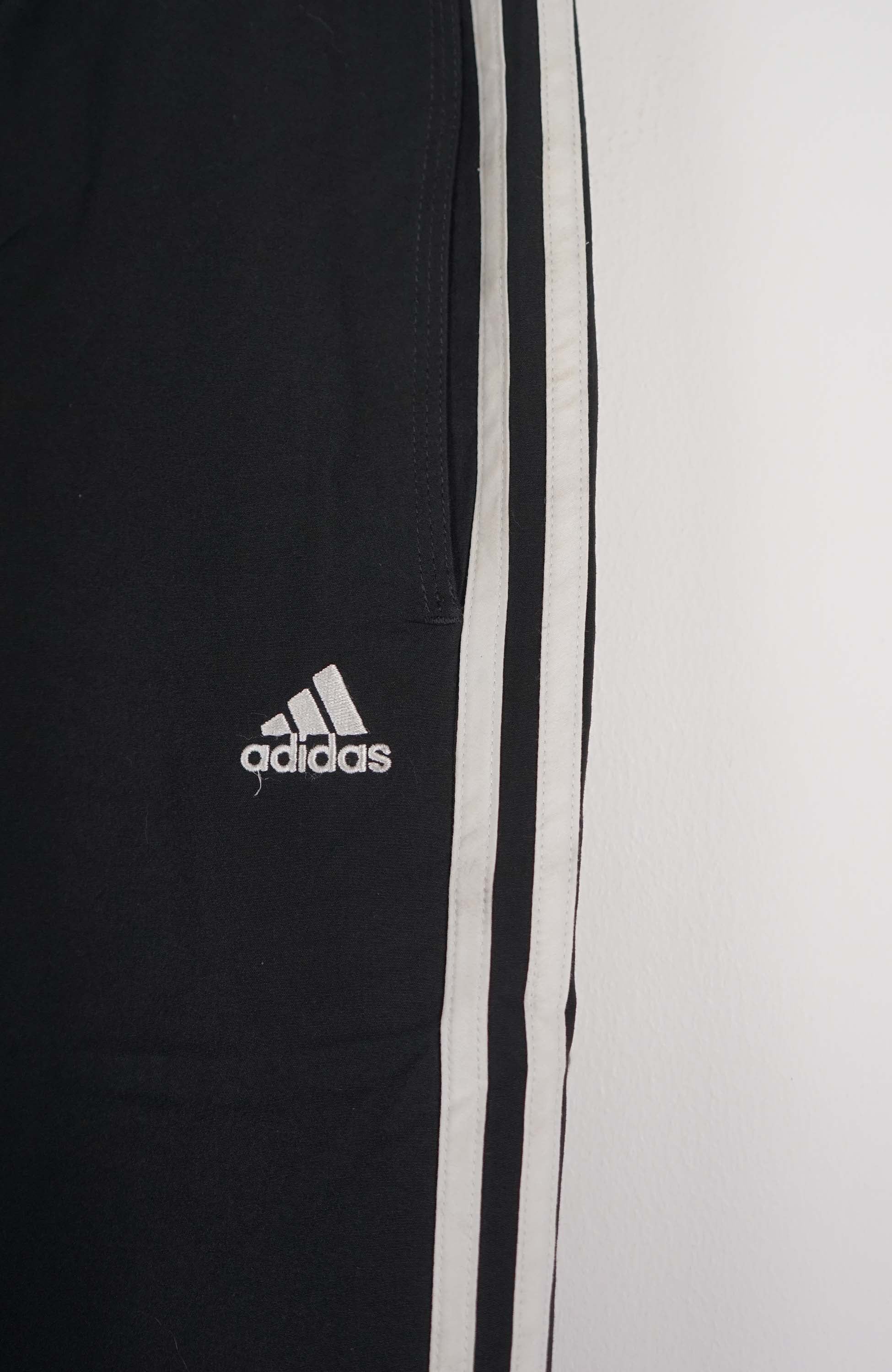 VINTAGE ADIDAS TRACK PANT SHORTS (L) - Image 2