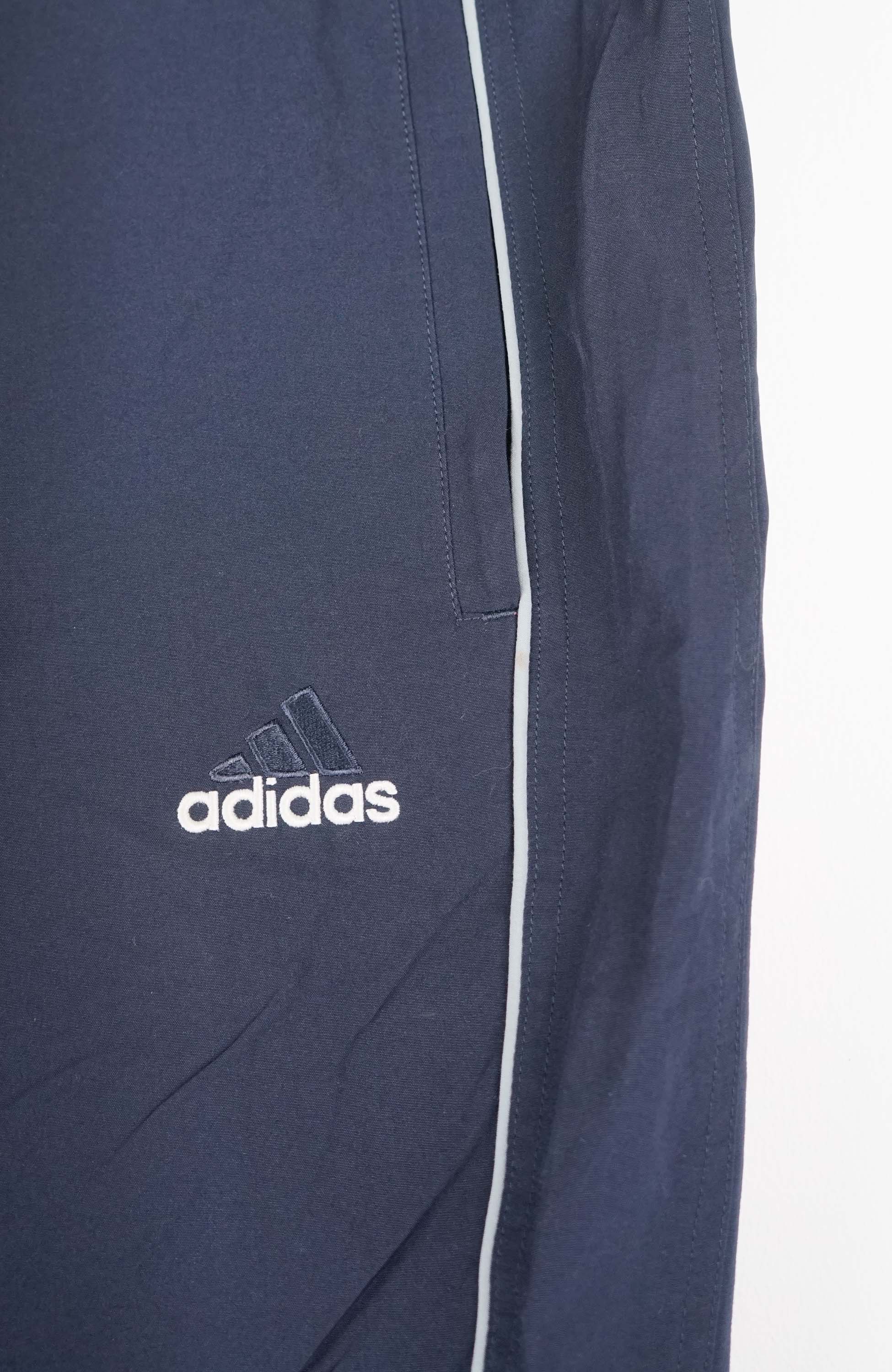 VINTAGE ADIDAS TRACK PANT SHORTS (XL) - Image 2