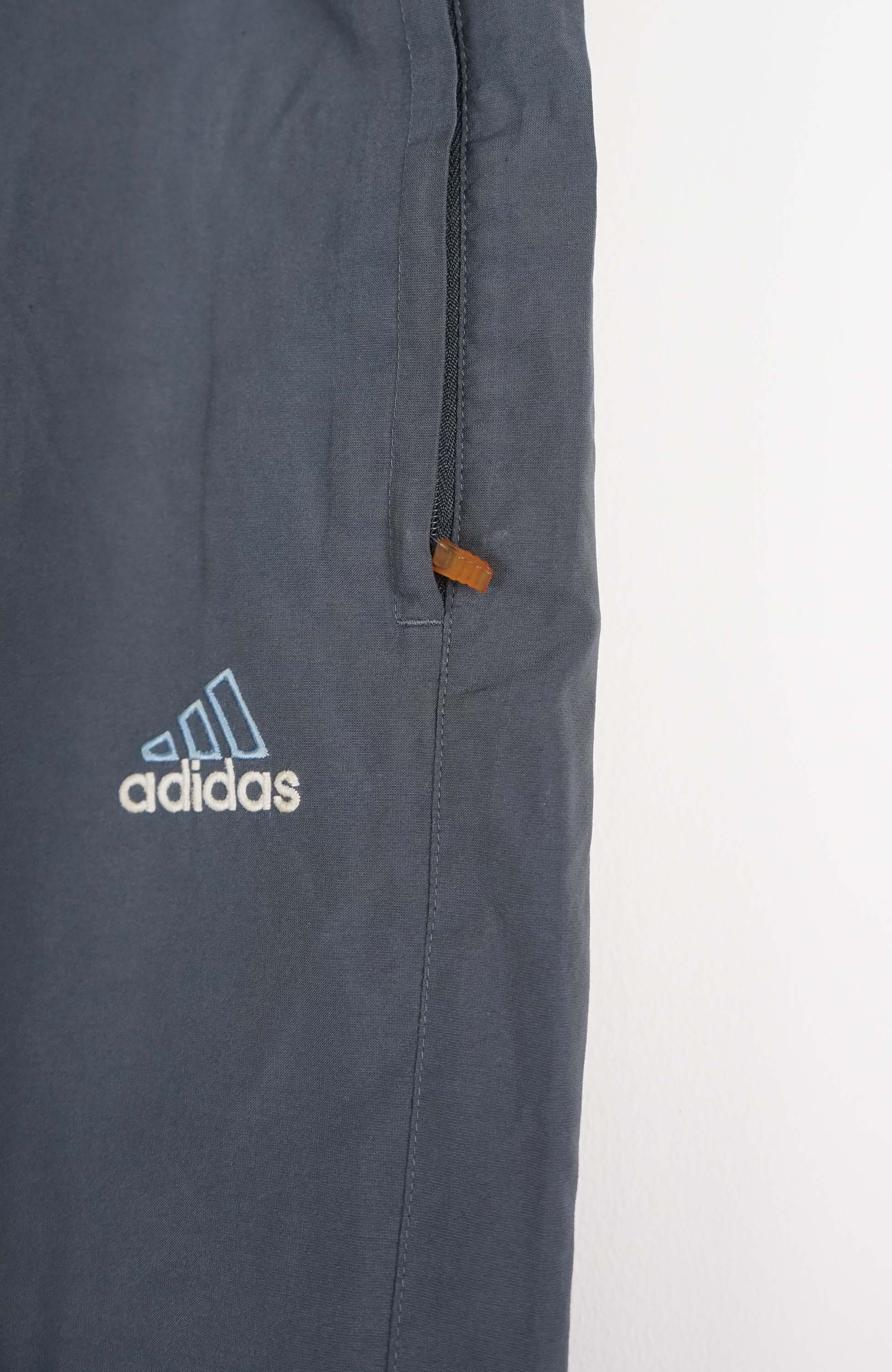 VINTAGE ADIDAS TRACK PANT SHORTS (XL) - Image 2