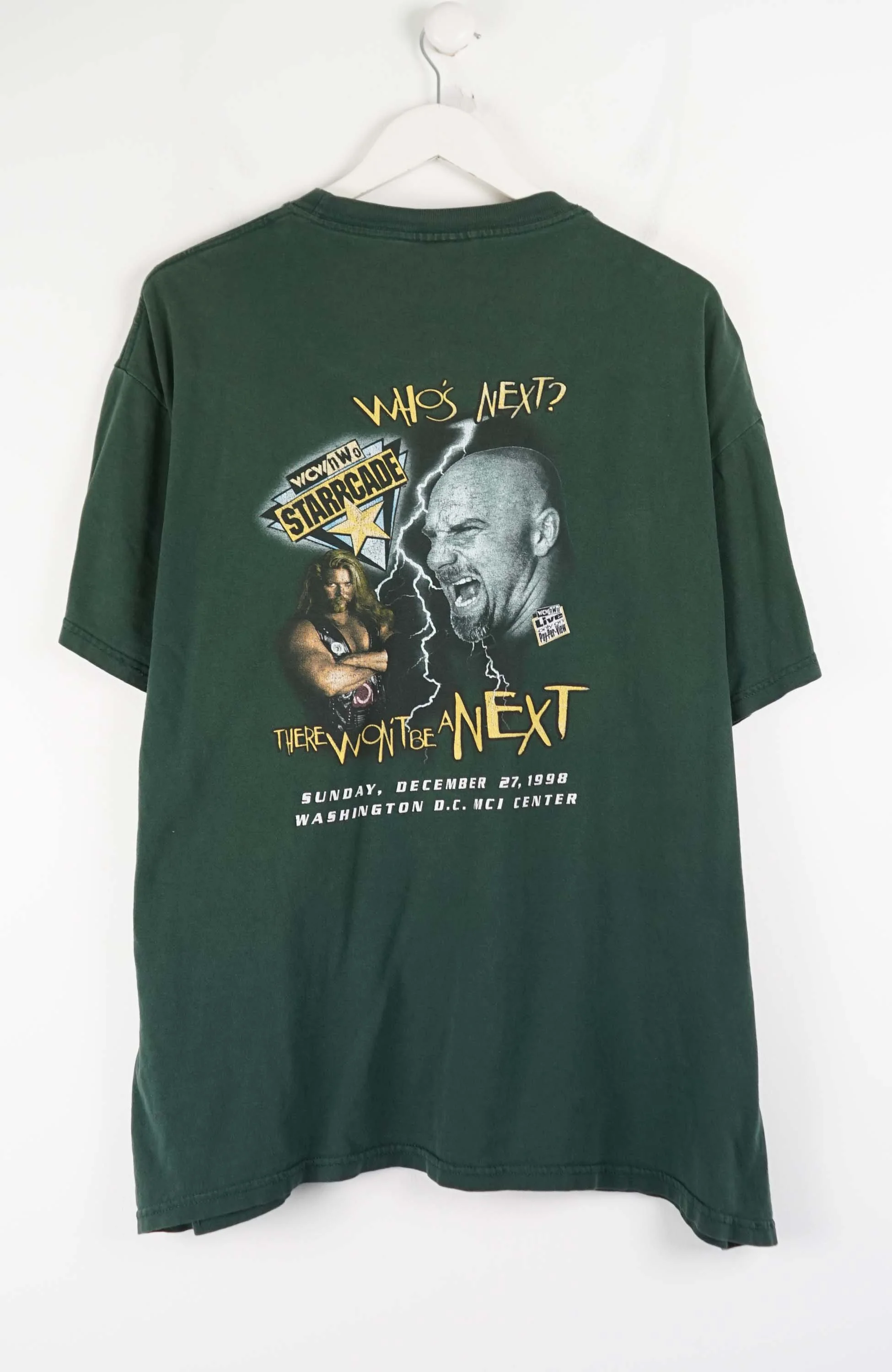VINTAGE WCW STARRCADE GOLDBERG VS NASH T-SHIRT (XL) - Image 2