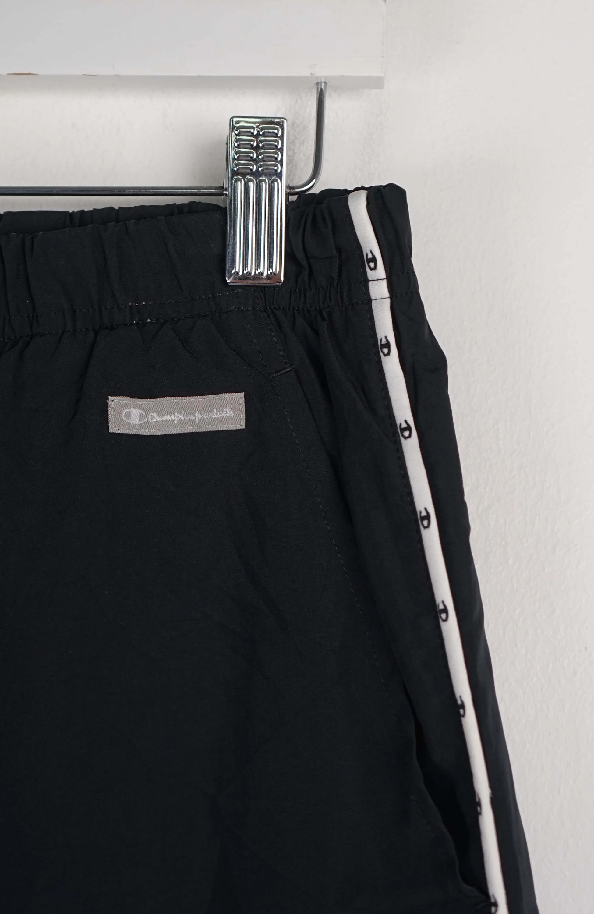VINTAGE CHAMPION TRACK PANT SHORTS (M) - Image 2