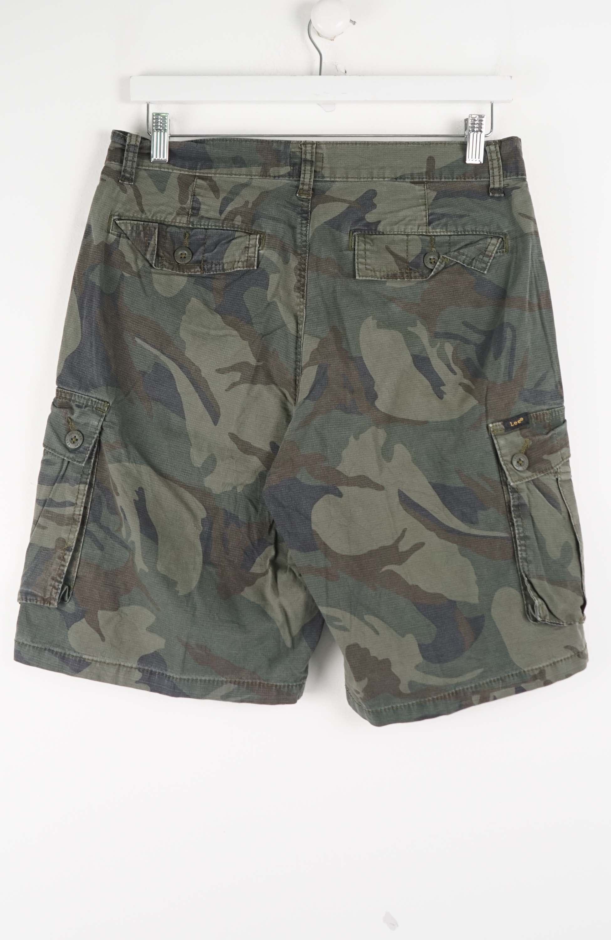 VINTAGE LEE CAMO CARGO SHORTS W32 - Image 3