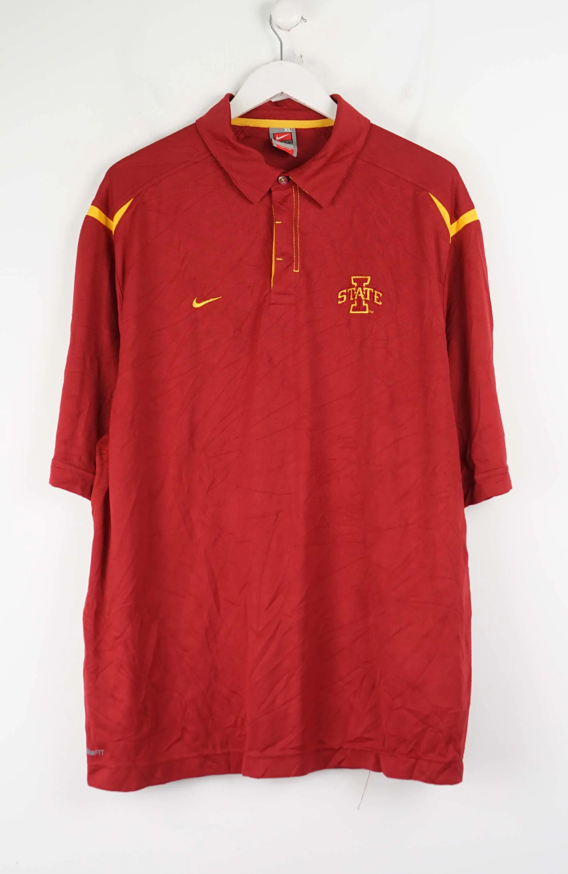 VINTAGE NIKE IOWA STATE CYCLONES JERSEY POLO SHIRT (XL)