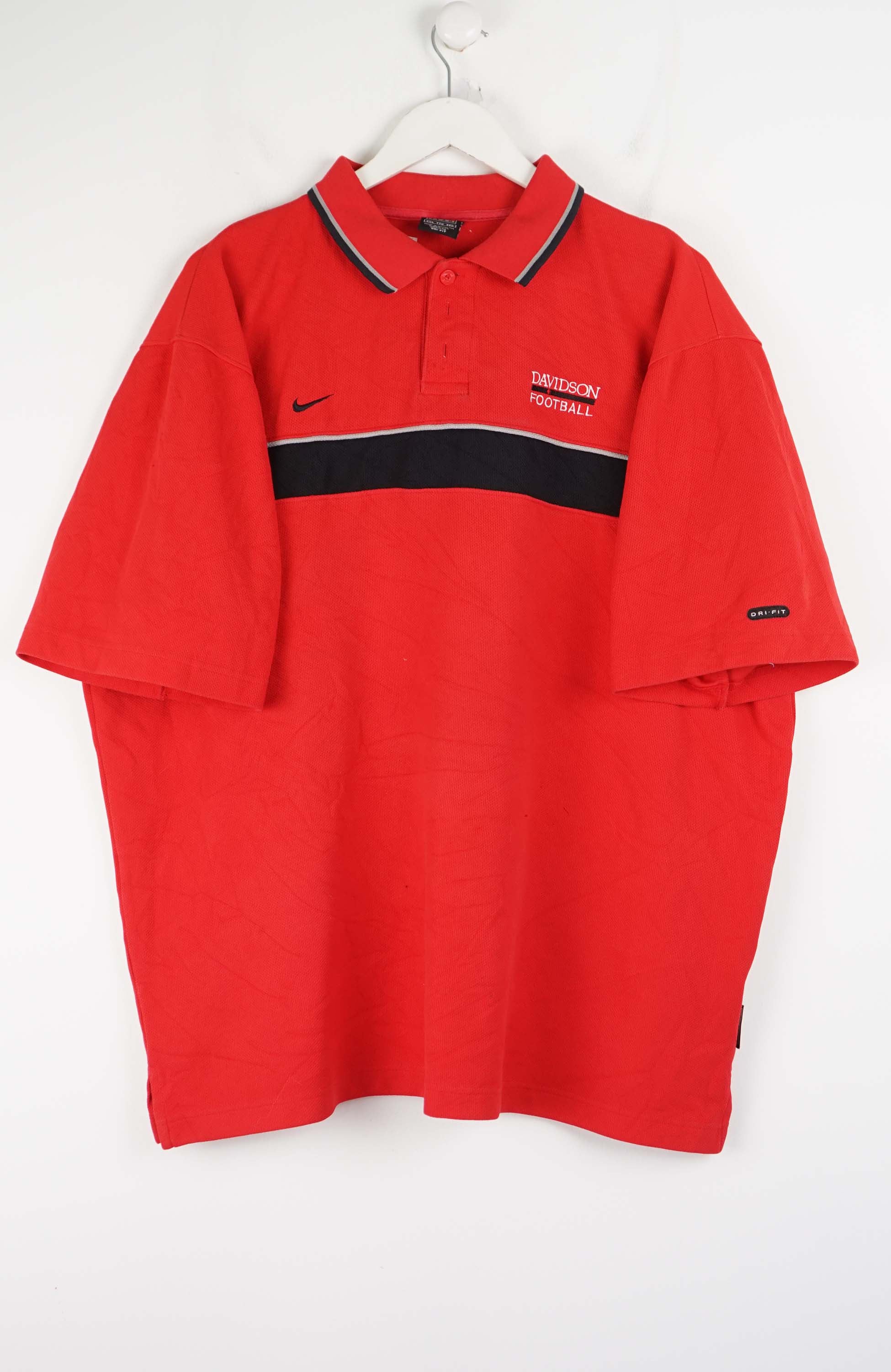 VINTAGE NIKE DAVIDSON FOOTBALL POLO SHIRT (XXL)