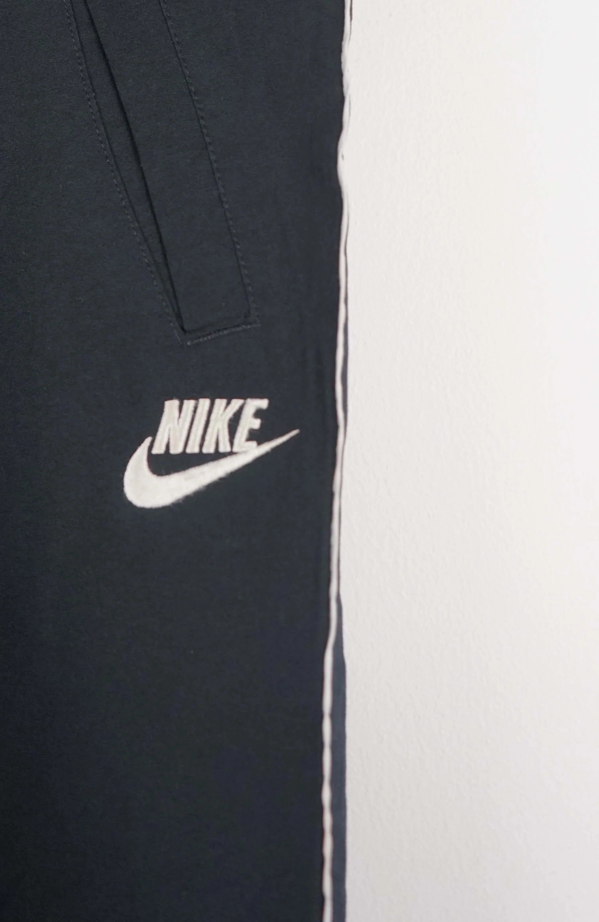 VINTAGE NIKE TRACK PANT SHORTS (L) - Image 2