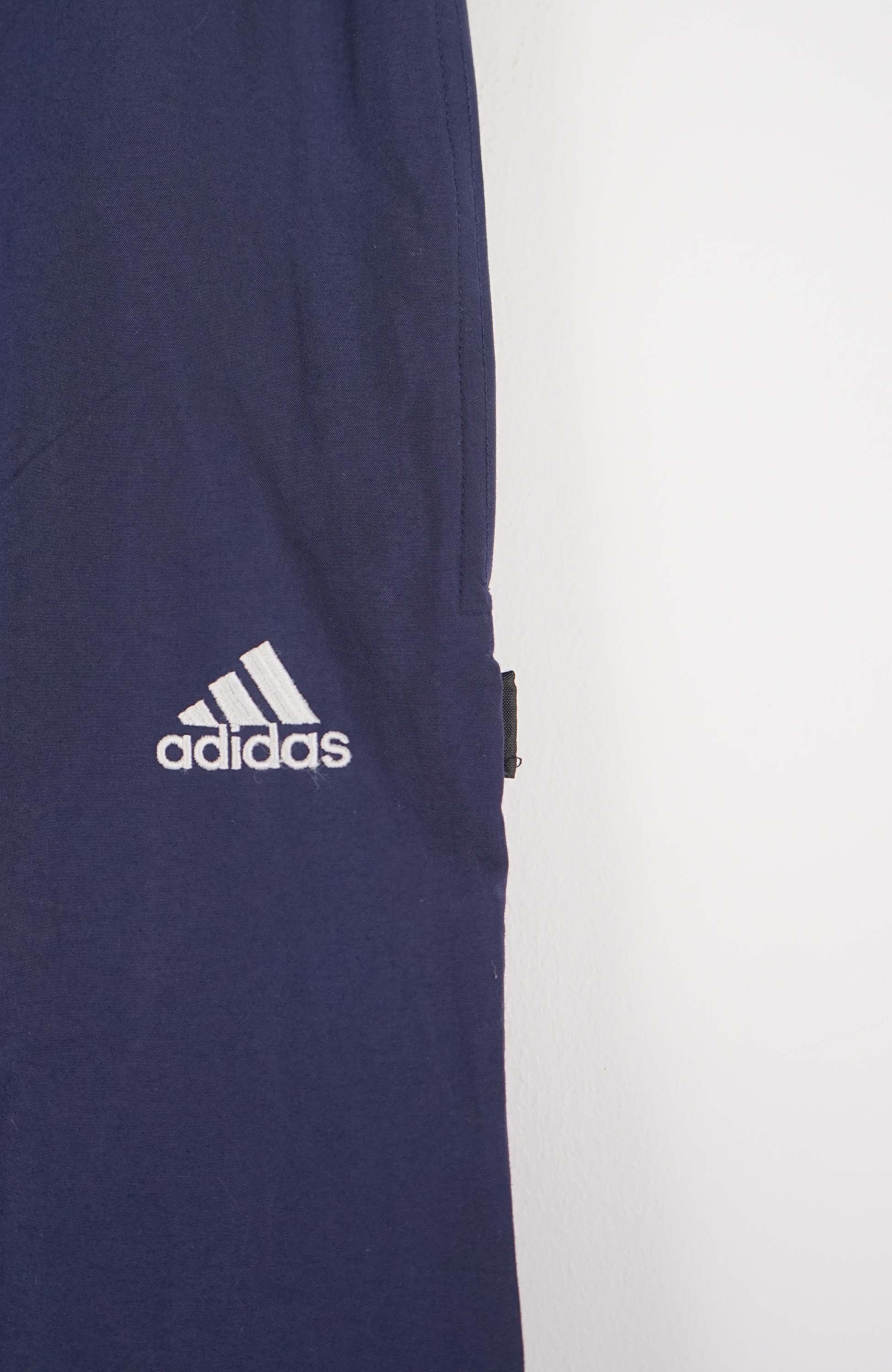 VINTAGE ADIDAS TRACK PANT SHORTS (L) - Image 2