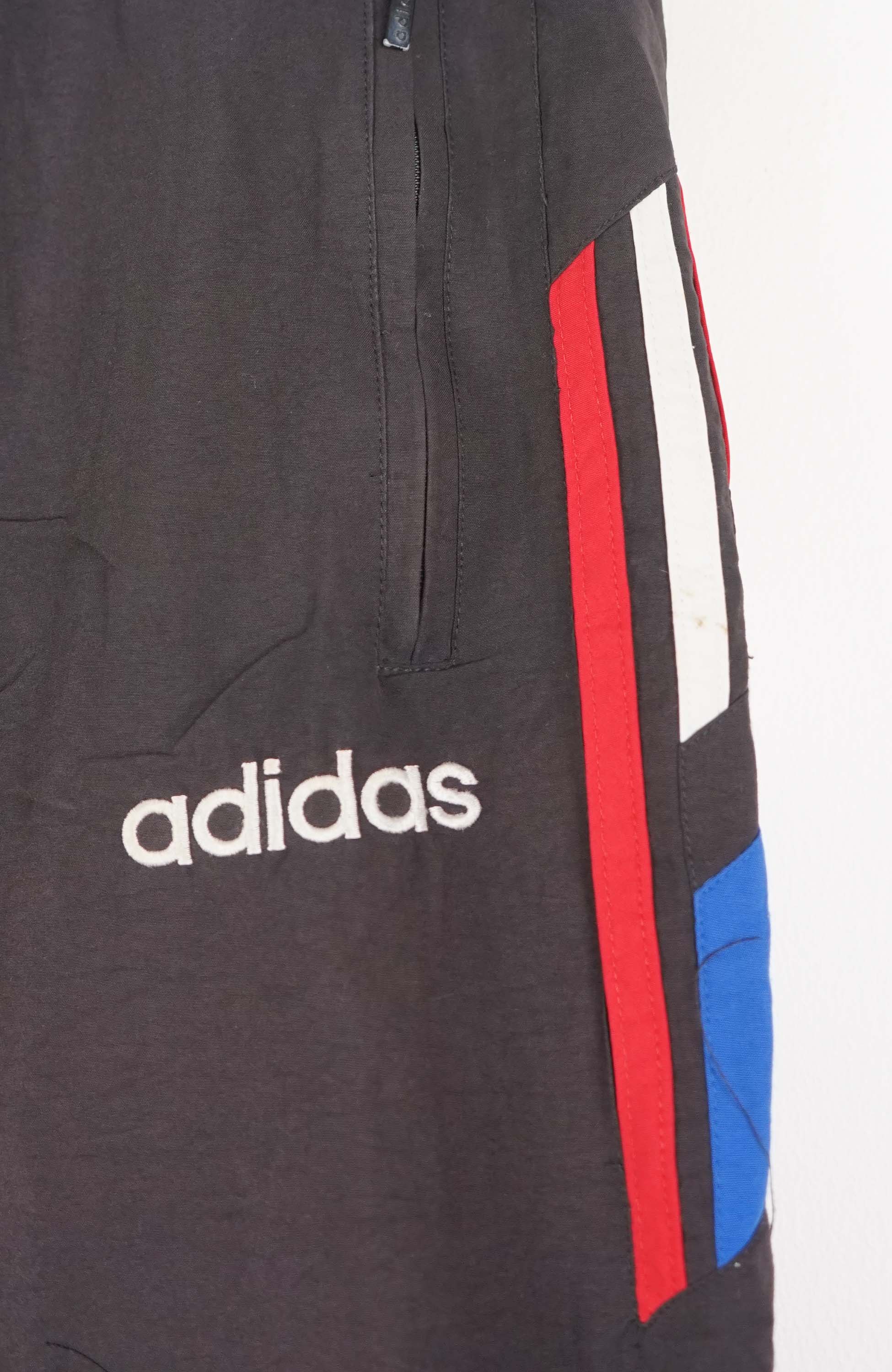 VINTAGE ADIDAS TRACK PANT SHORTS (L) - Image 2