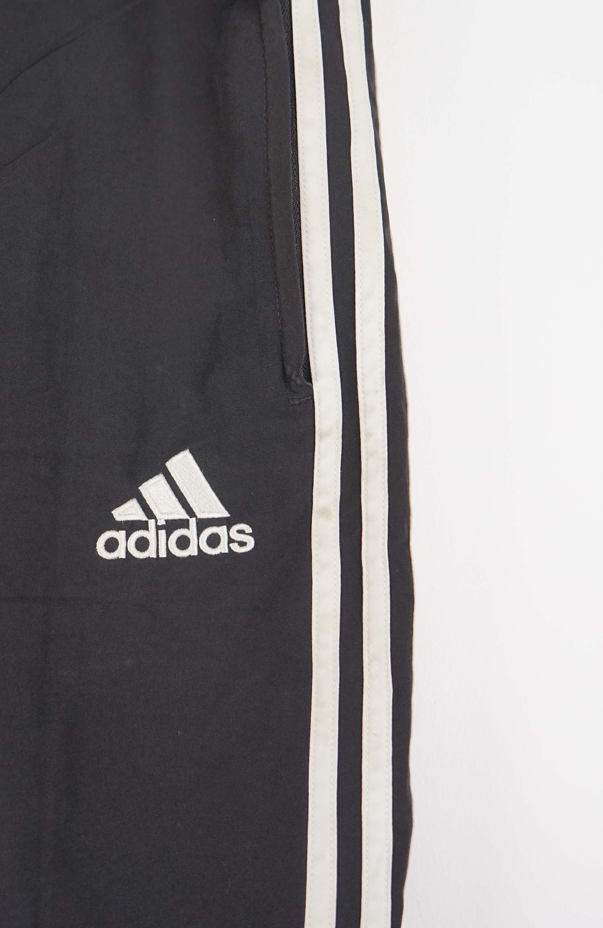 VINTAGE ADIDAS TRACK PANT SHORTS (L) - Image 2