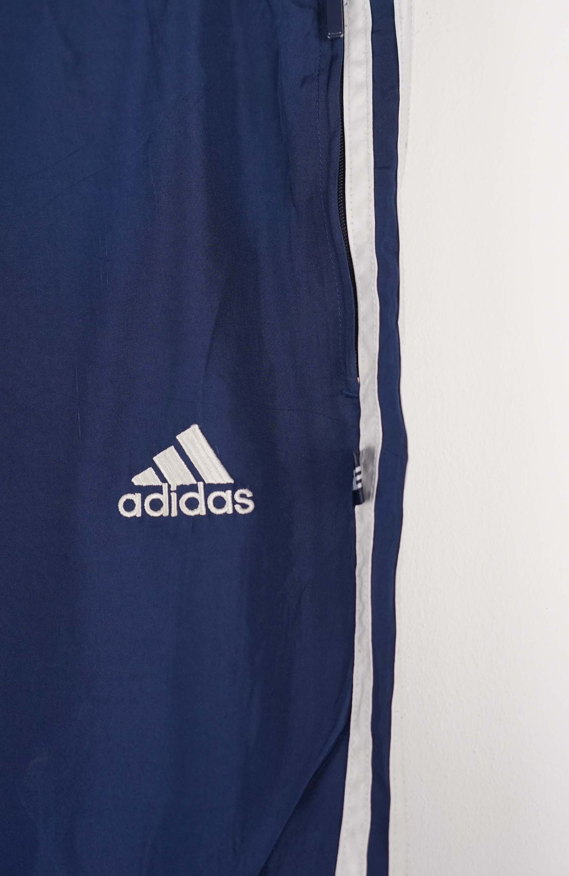 VINTAGE ADIDAS TRACK PANT SHORTS (L) - Image 2