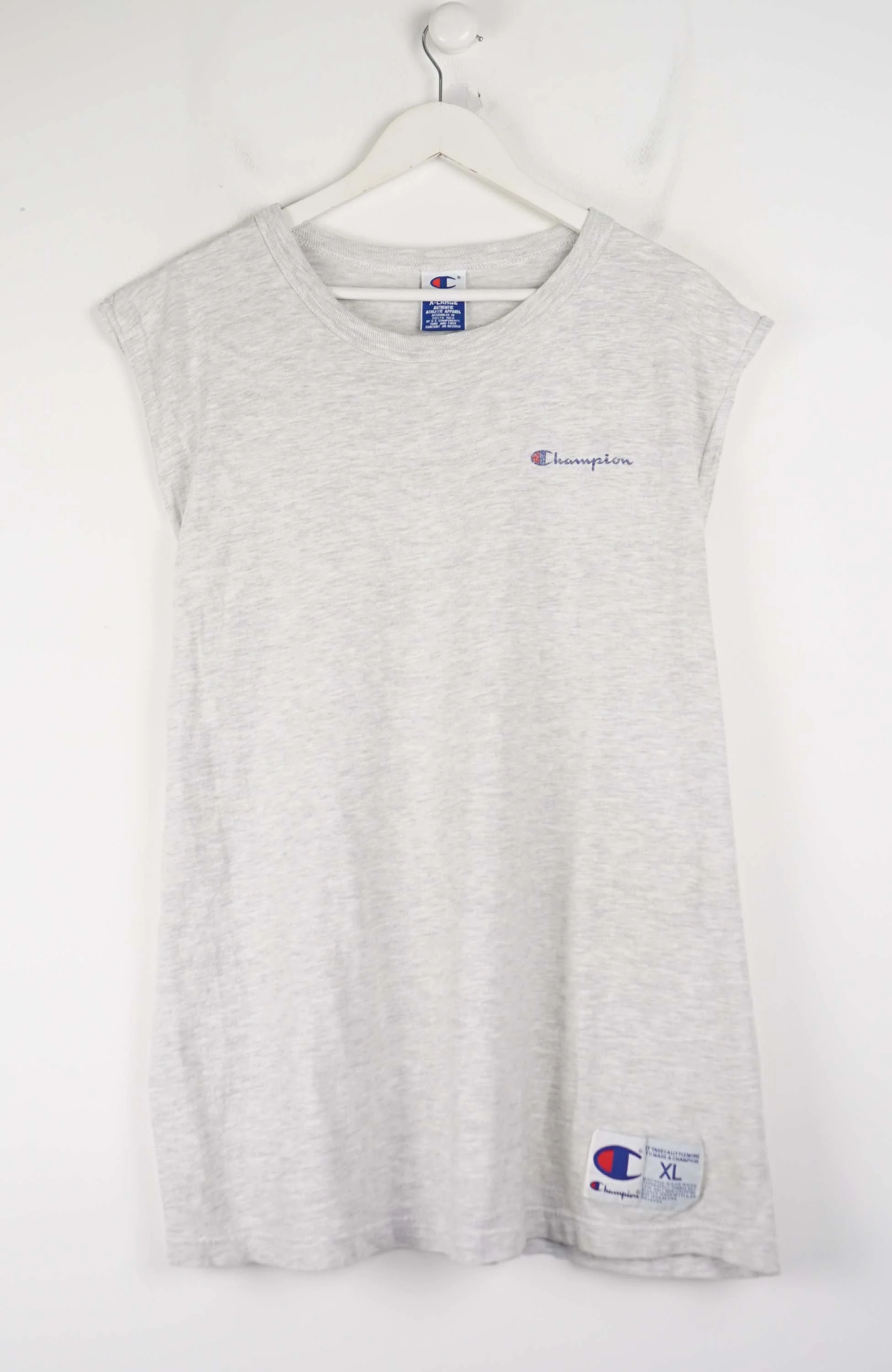 VINTAGE CHAMPION SLEEVELESS T-SHIRT (XL)