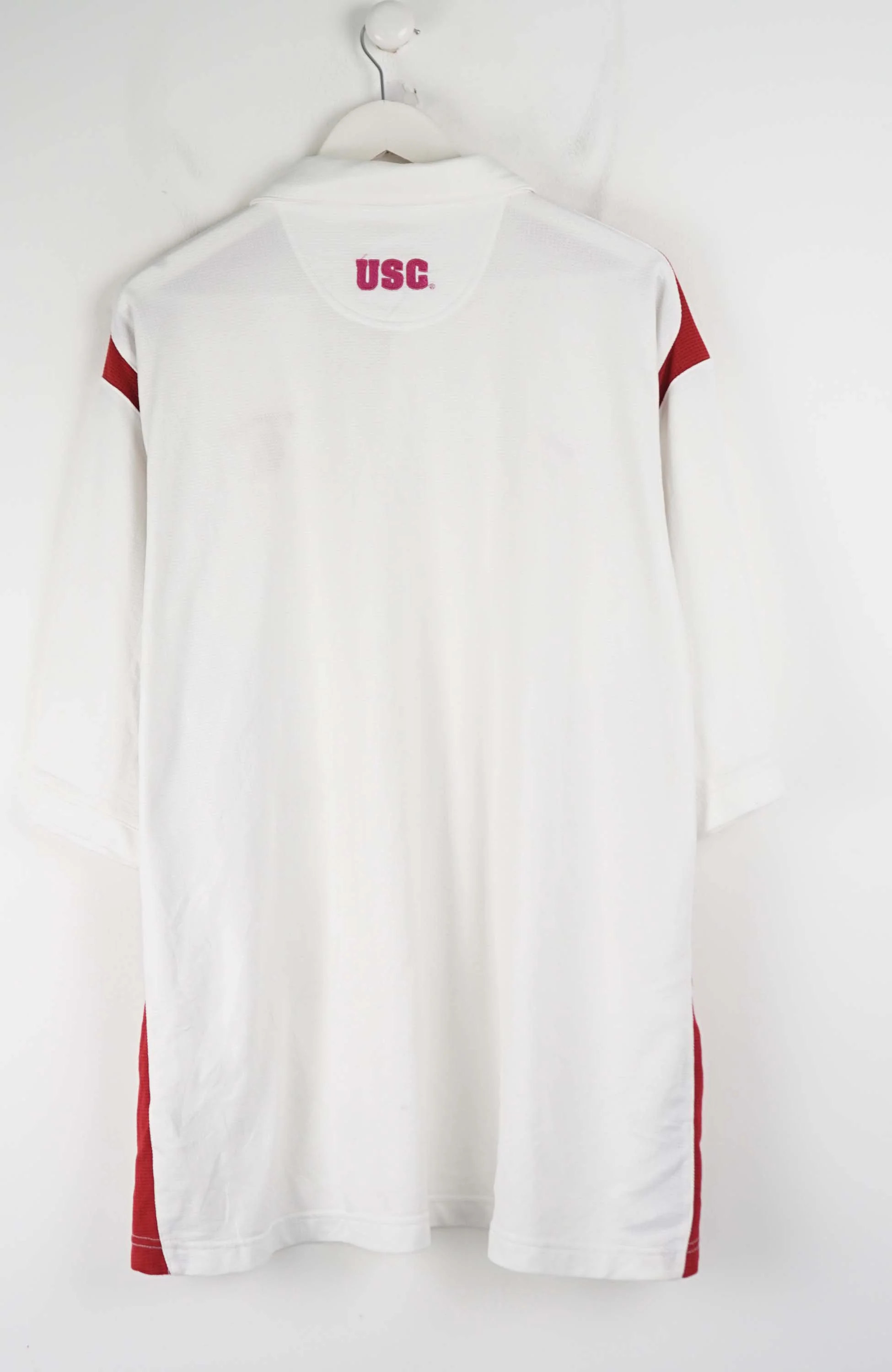 VINTAGE NIKE TROJANS JERSEY POLO SHIRT (XXL) - Image 2