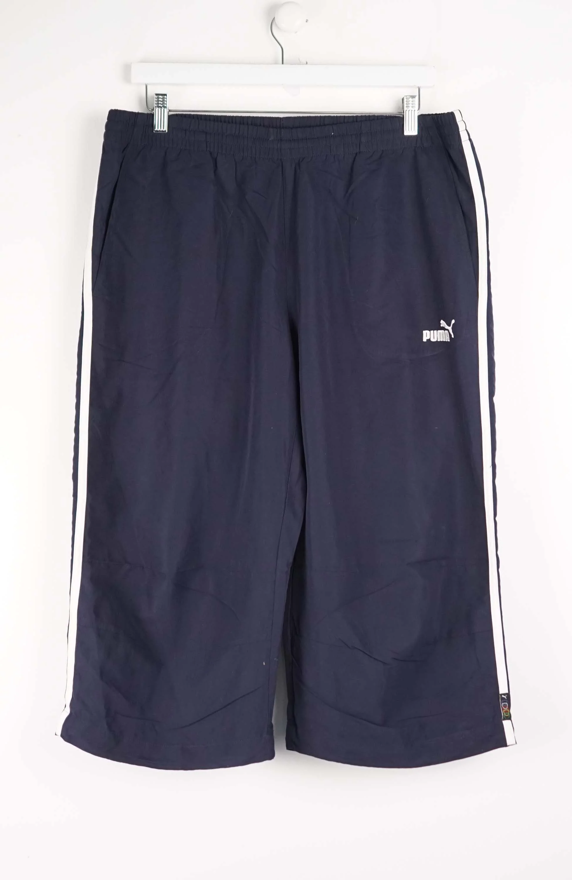 VINTAGE PUMA 3/4 TRACK PANT SHORTS (M)