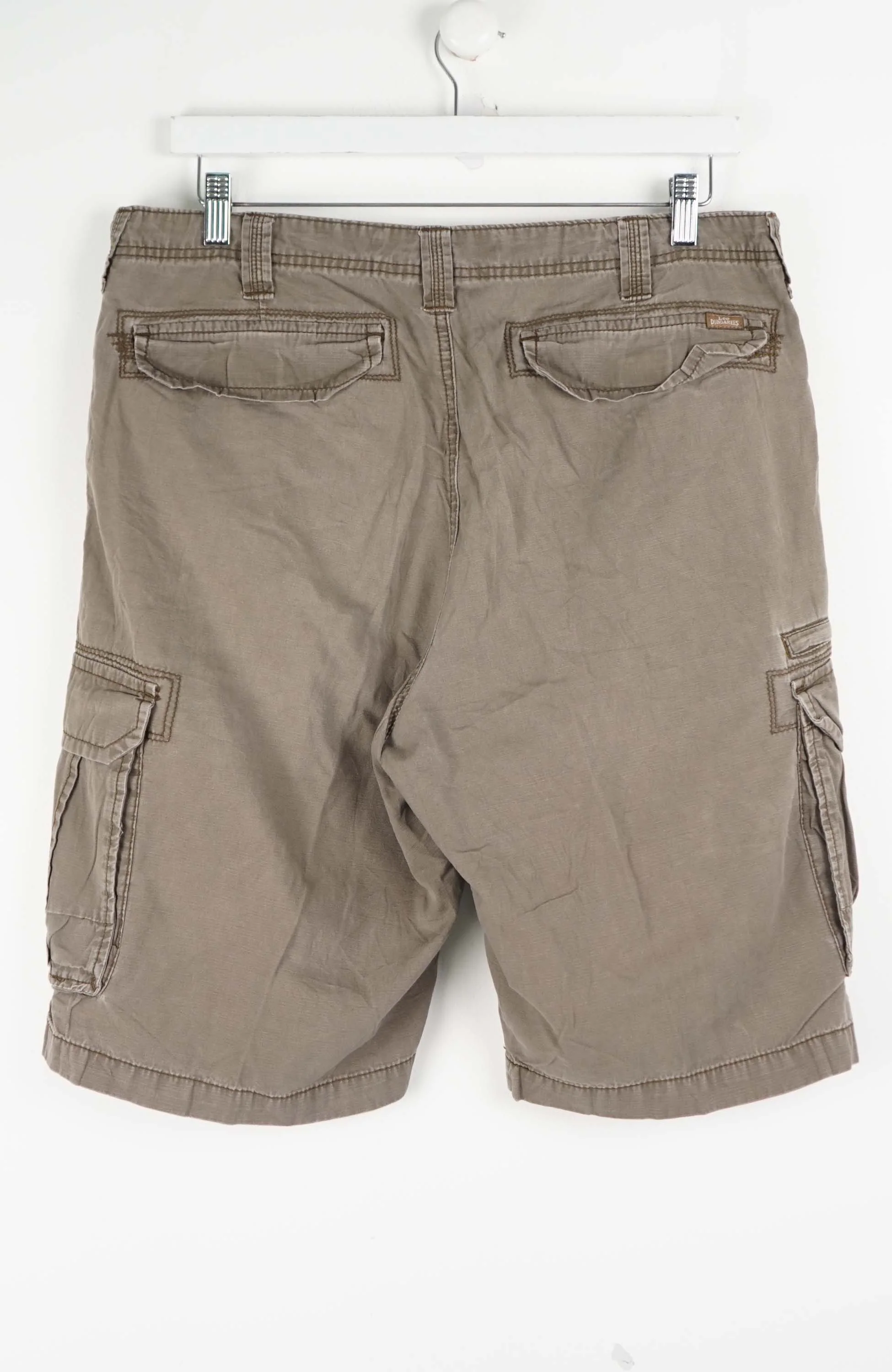 VINTAGE LEE DUNGAREES CARGO SHORTS W34 - Image 3
